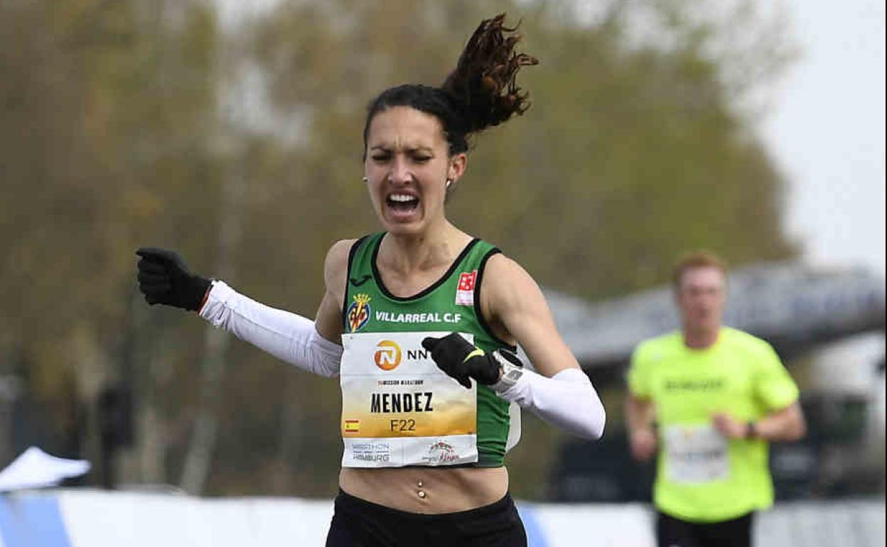 Laura Méndez, en la carrera. 