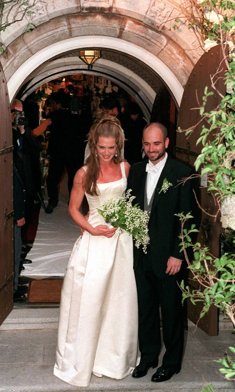 Brooke Shields y Andre Agassi