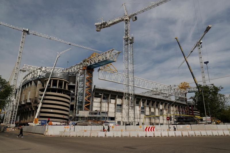 Las obras de remodelación del Santiago Bernabéu. 