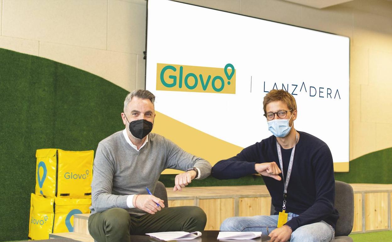 Javier Jiménez, de Lanzadera, y Óscar Pierre, de Glovo.