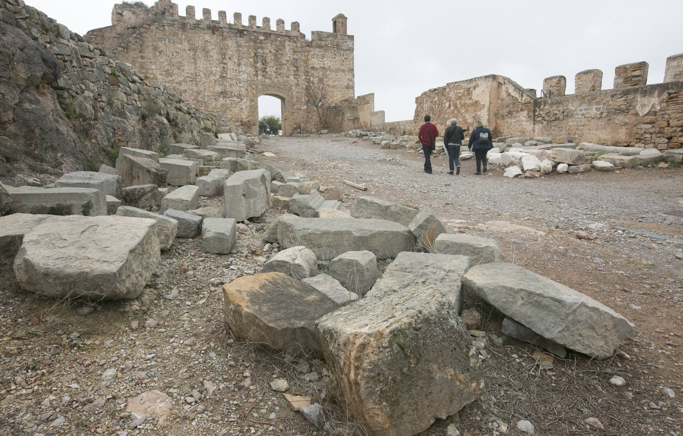 Estado del Castillo de Sagunto en abril de 2021. 