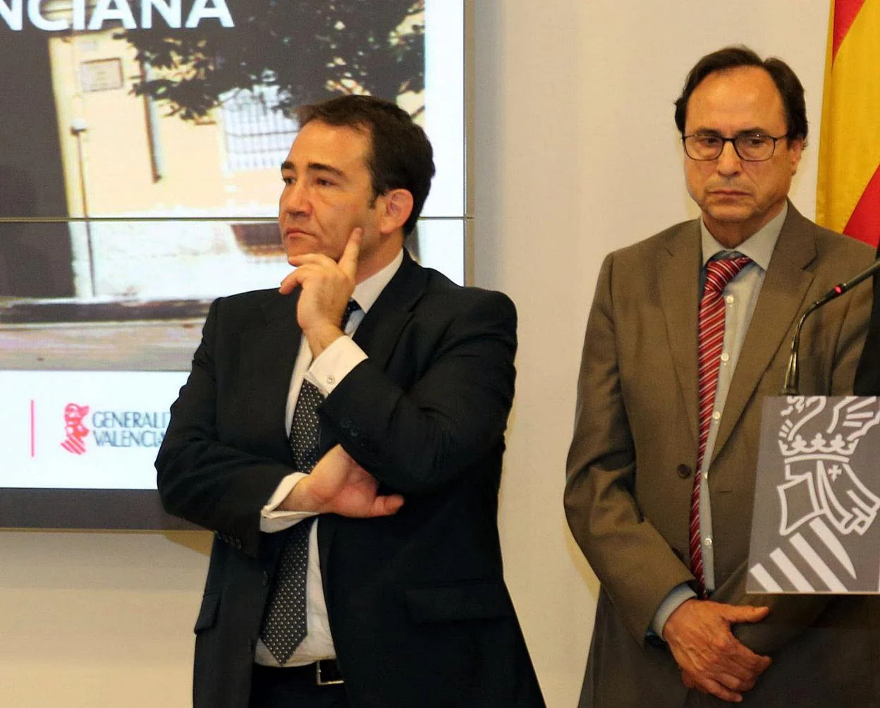 Manuel Illueca (IVF), junto al conseller Vicent Soler. J. Monzó