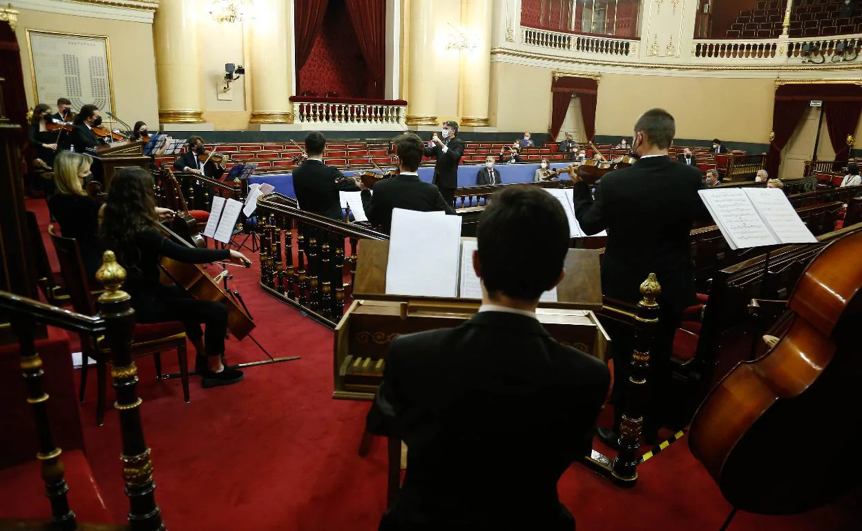 Un instante del concierto celebrado en el Senado. 