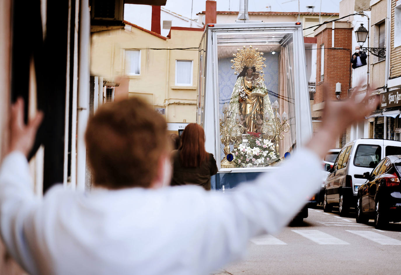 El 'Maremóvil' de la Virgen visita La Punta, Pinedo, El Saler y El Palmar