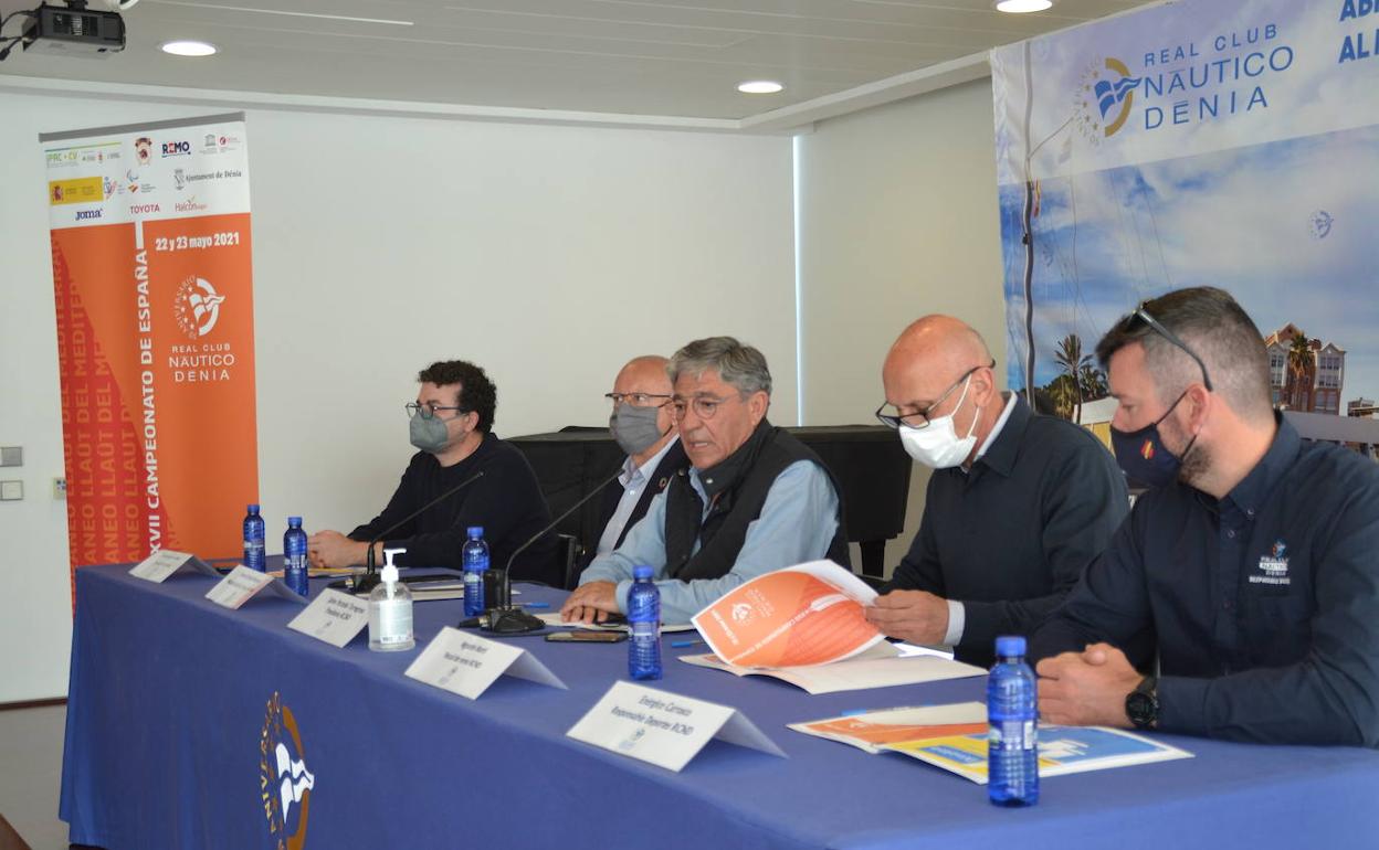 El presidente del RCN Dénia, Jaime Portolés, en la presentación de los eventos deportivos de mayo. 