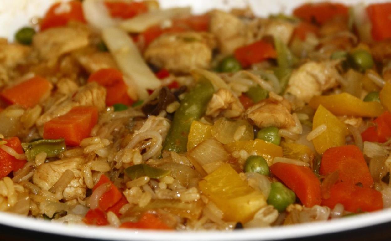 Arroz con verduras.