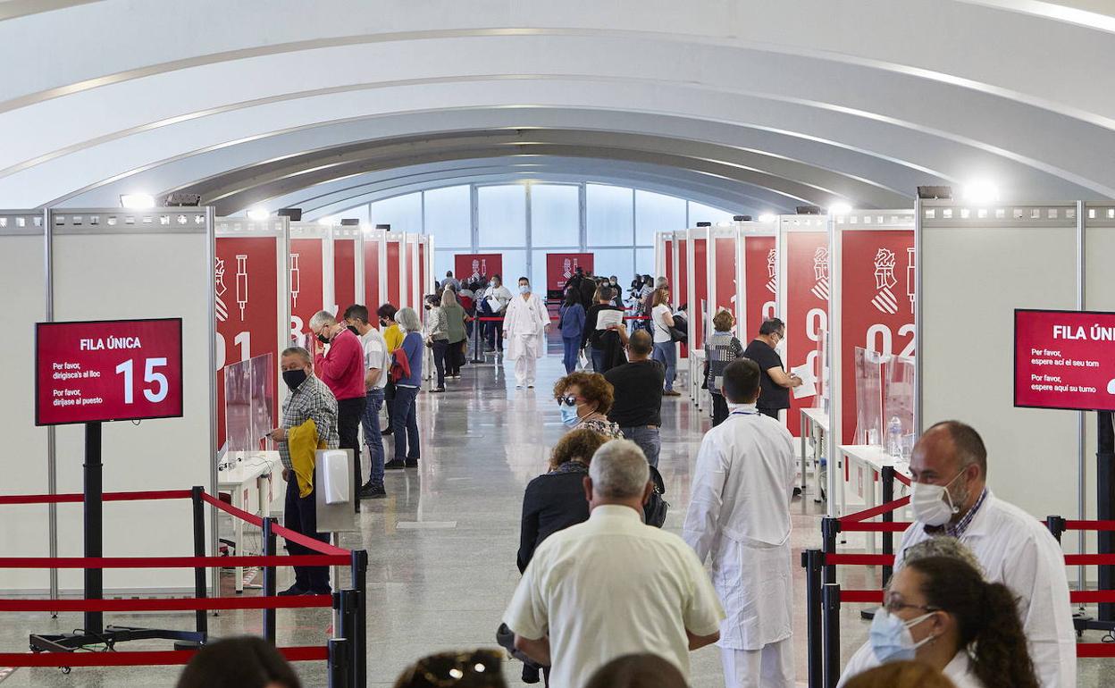 Jornada de vacunación en la Ciudad de las Artes y las Ciencias de Valencia. 