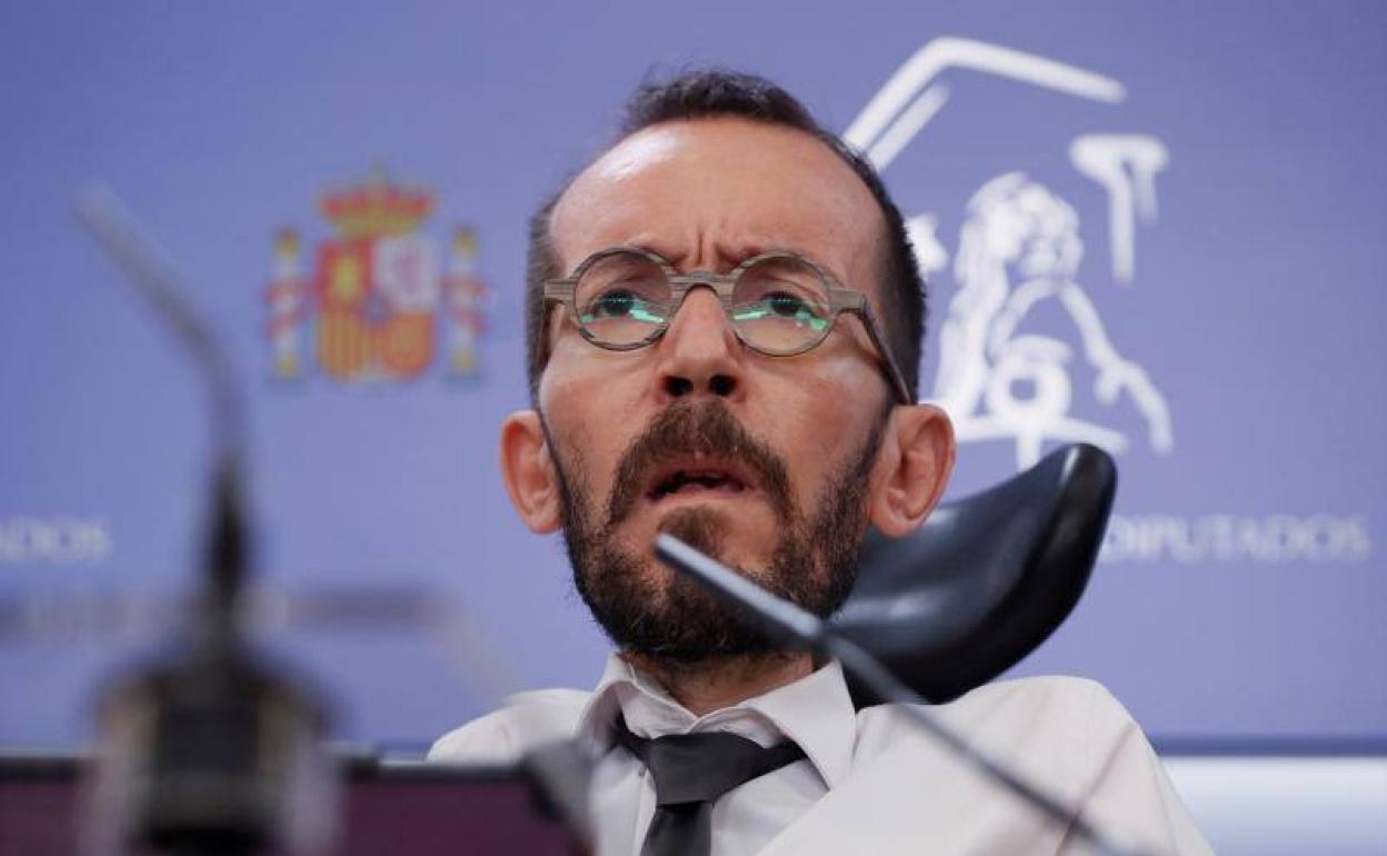 El portavoz parlamentario de Unidas Podemos, Pablo Echenique.