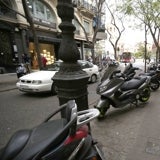 Motos en la calle San Vicente. 