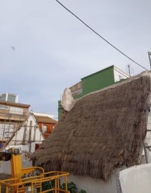 Imagen secundaria 2 - Barraca de Aranda de El Palmar, antes del inicio de las reformas y antes de caer la chimenea. 