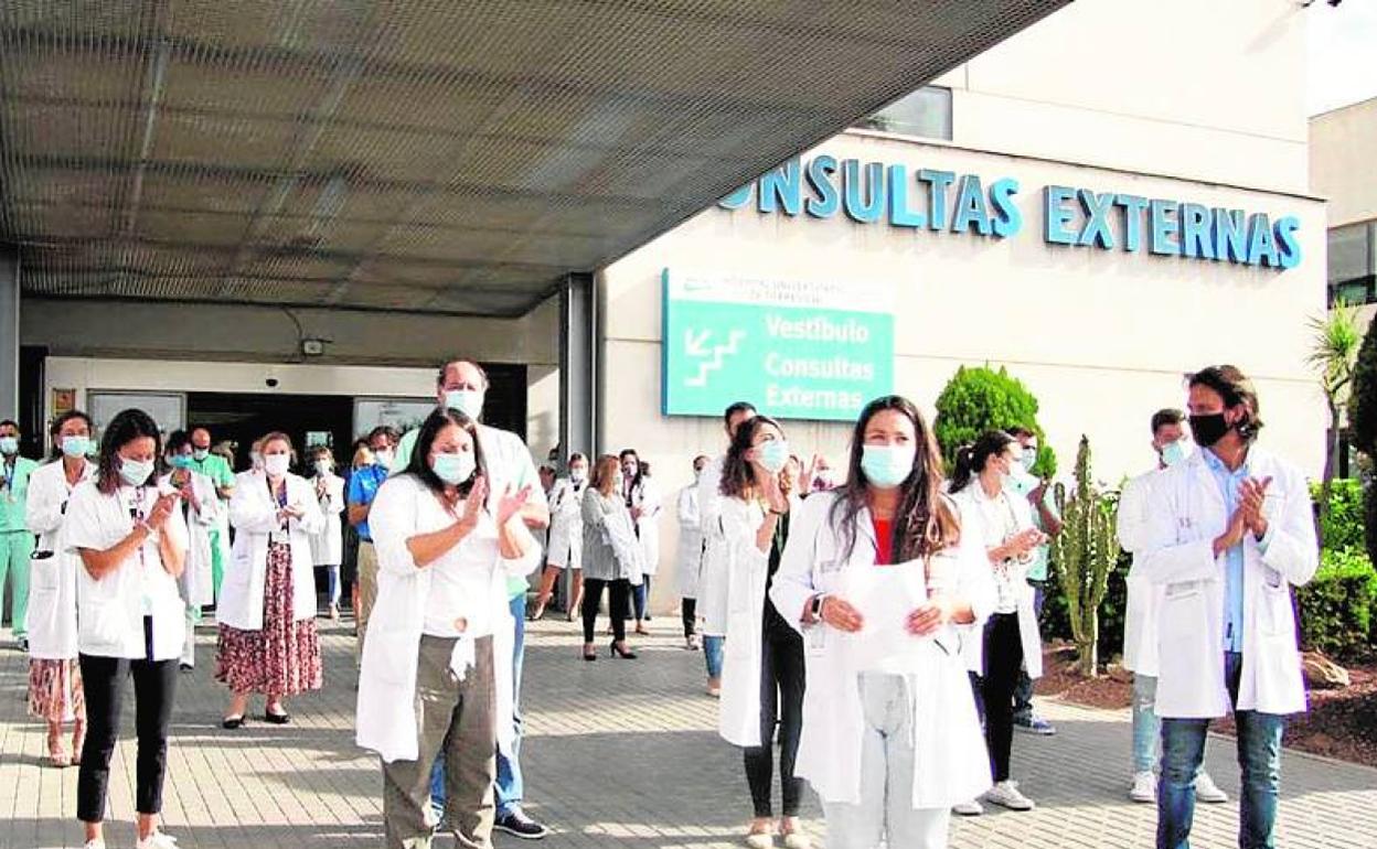 Protesta de los trabajadores de Torrevieja. 