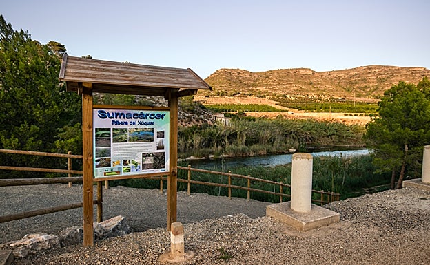 Camino junto al río. 