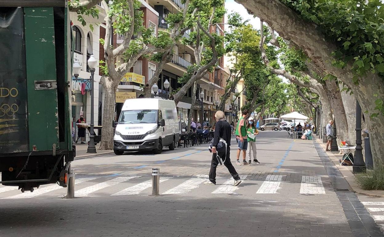 La calle Marqués de Campo, esta mañana. 