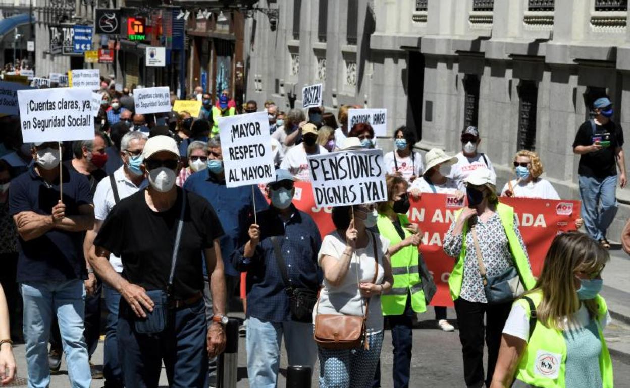 Manifestación en defensa de las pensiones públicas. 