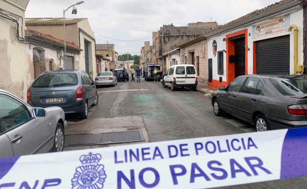 Lugar del asesinato en Manises.