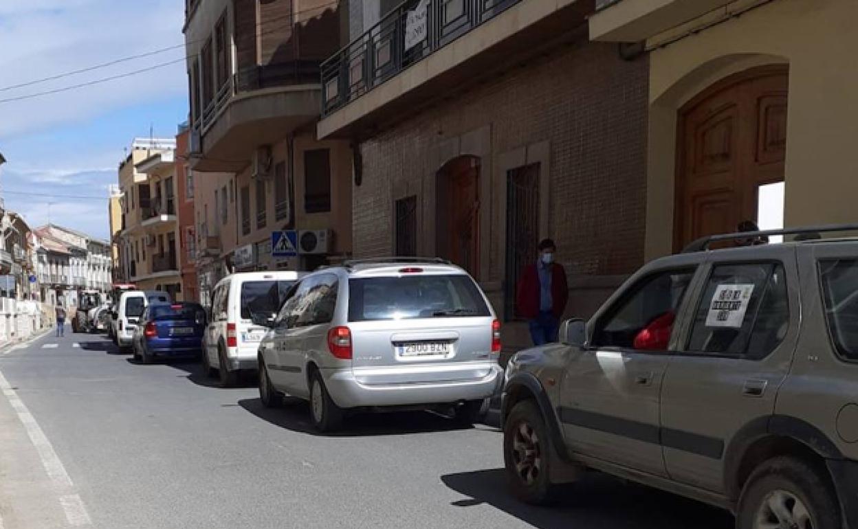 Reciente protesta efectuada en Pedralba. 