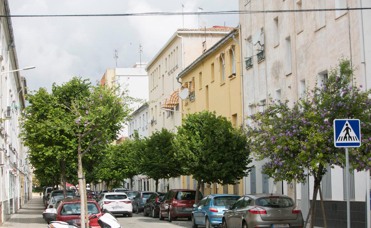 Una calle del barrio de Corea de Gandia. 