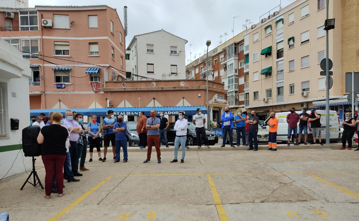 Protesta en el puerto de Cullera. 