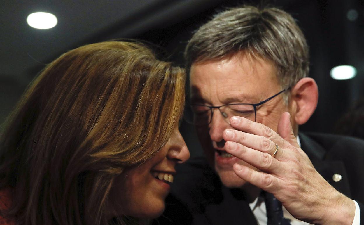 Susana Díaz y Ximo Puig, en una imagen de 2016