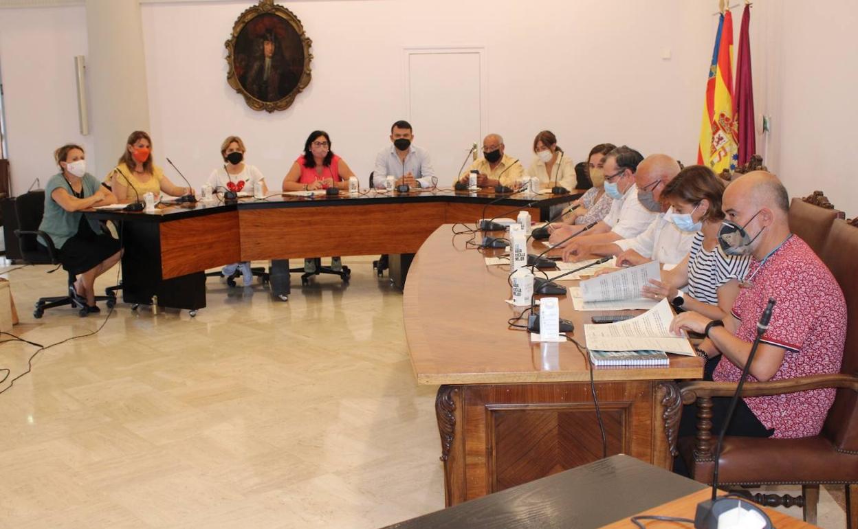 El pleno de debate del estado del municipio celebrado esta tarde en Dénia. 