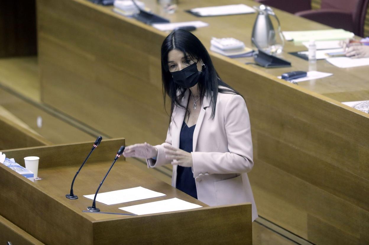 La portavoz de Ciudadanos en Les Corts, Ruth Merino. irene marsilla