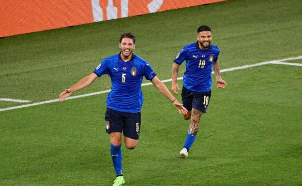 Locatelli celebra uno de sus goles. 