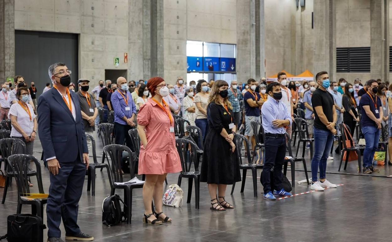 Morera, Micó, Piquer, Marzà i Ferri, ayer, en el inicio del congreso. 