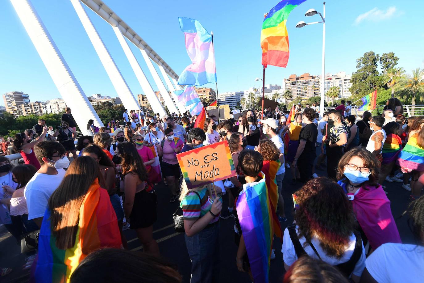 Marcha del Día de Orgullo 2021 en Valencia. 