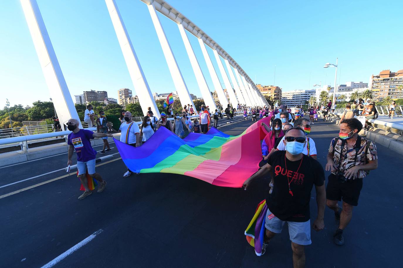 Marcha del Día de Orgullo 2021 en Valencia. 