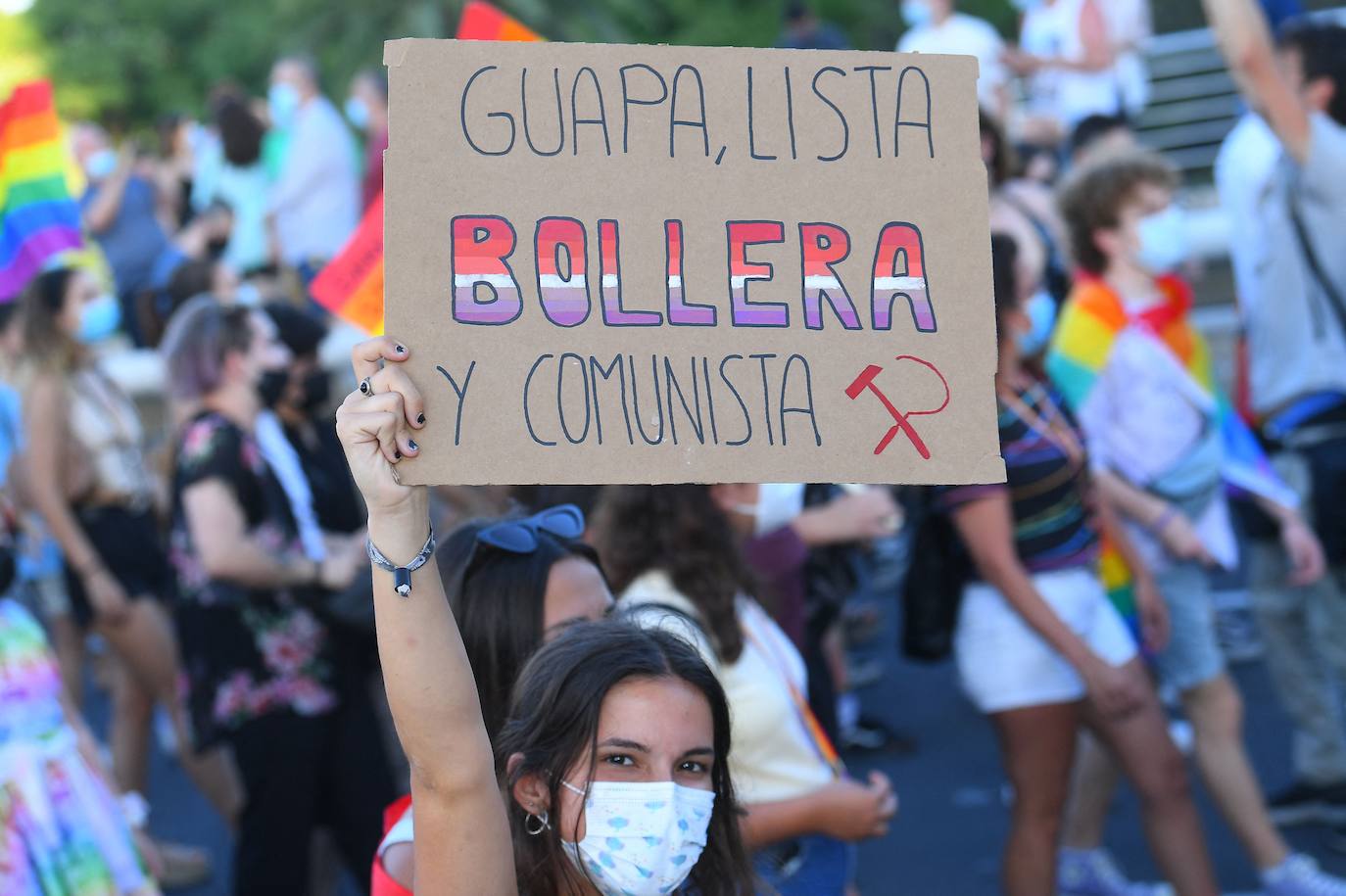 Marcha del Día de Orgullo 2021 en Valencia. 