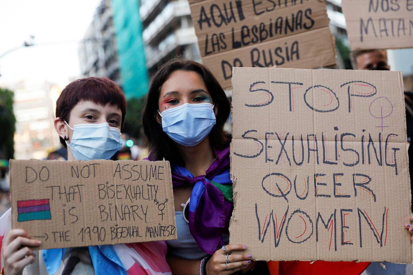 Marcha del Día de Orgullo 2021 en Valencia. 