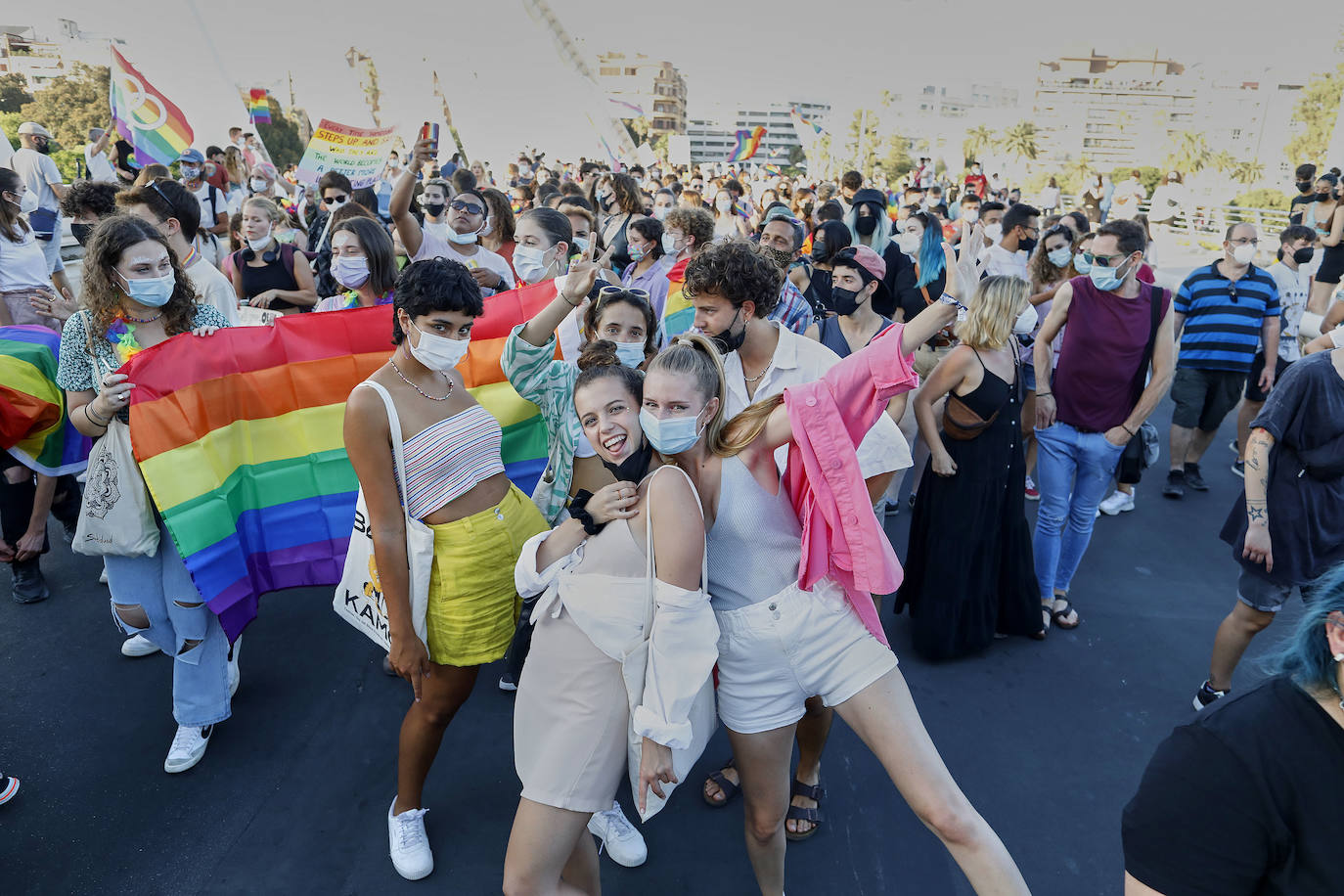 Marcha del Día de Orgullo 2021 en Valencia. 