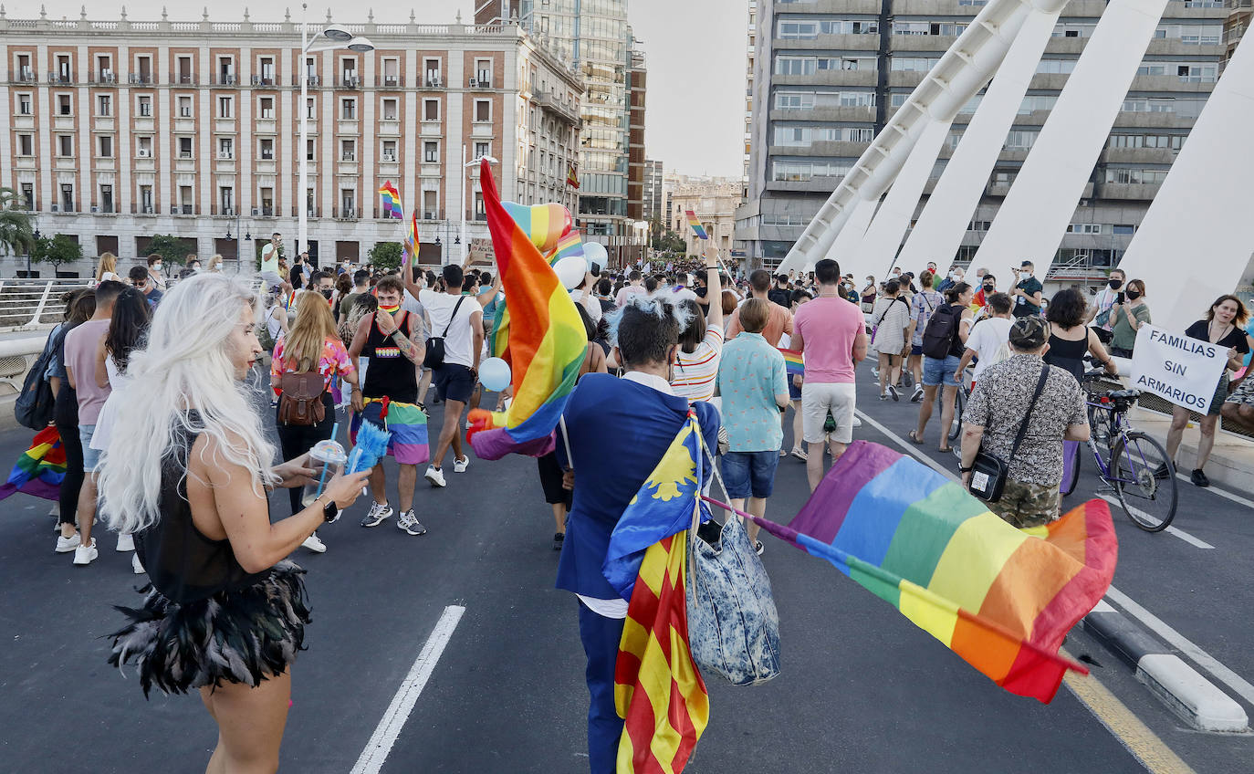 Marcha del Día de Orgullo 2021 en Valencia. 