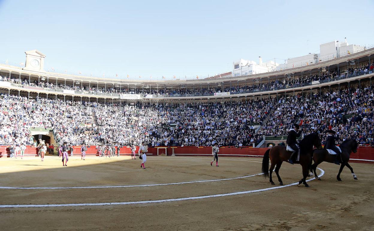 La plaza de Valencia en día de convocatoria plena. 