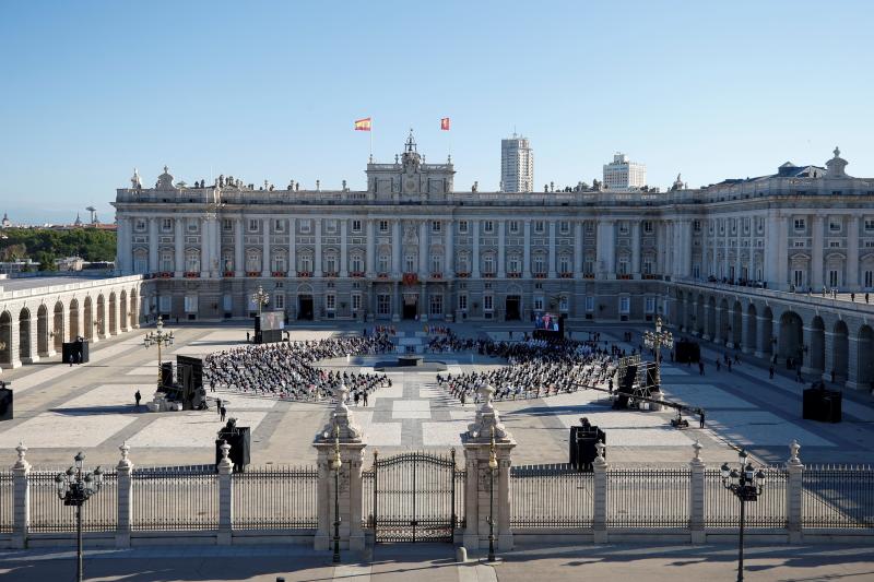 Vista general de la Plaza de la Armería del Palacio Real 