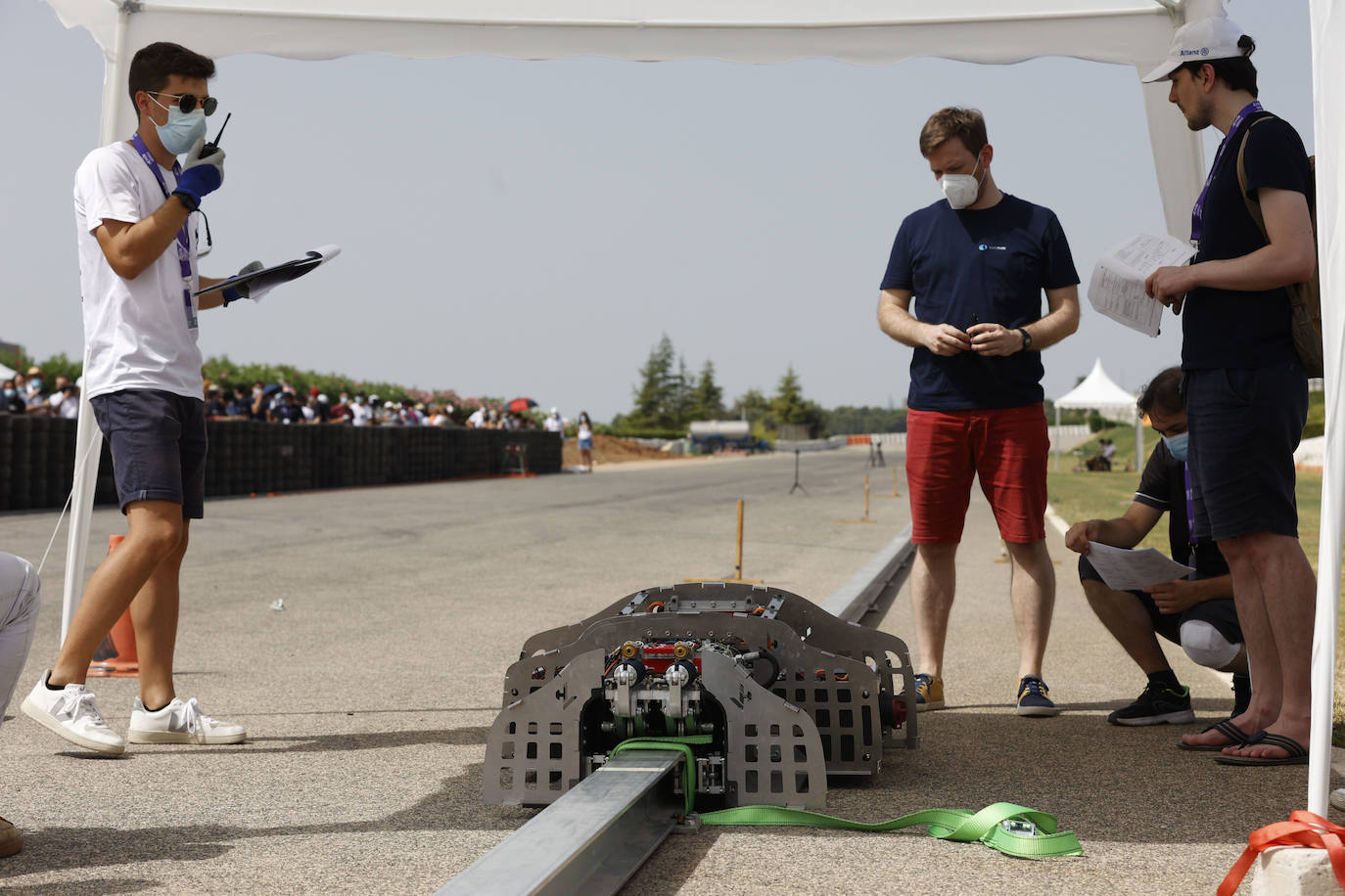 Un modelo del Hyperloop en Valencia. 