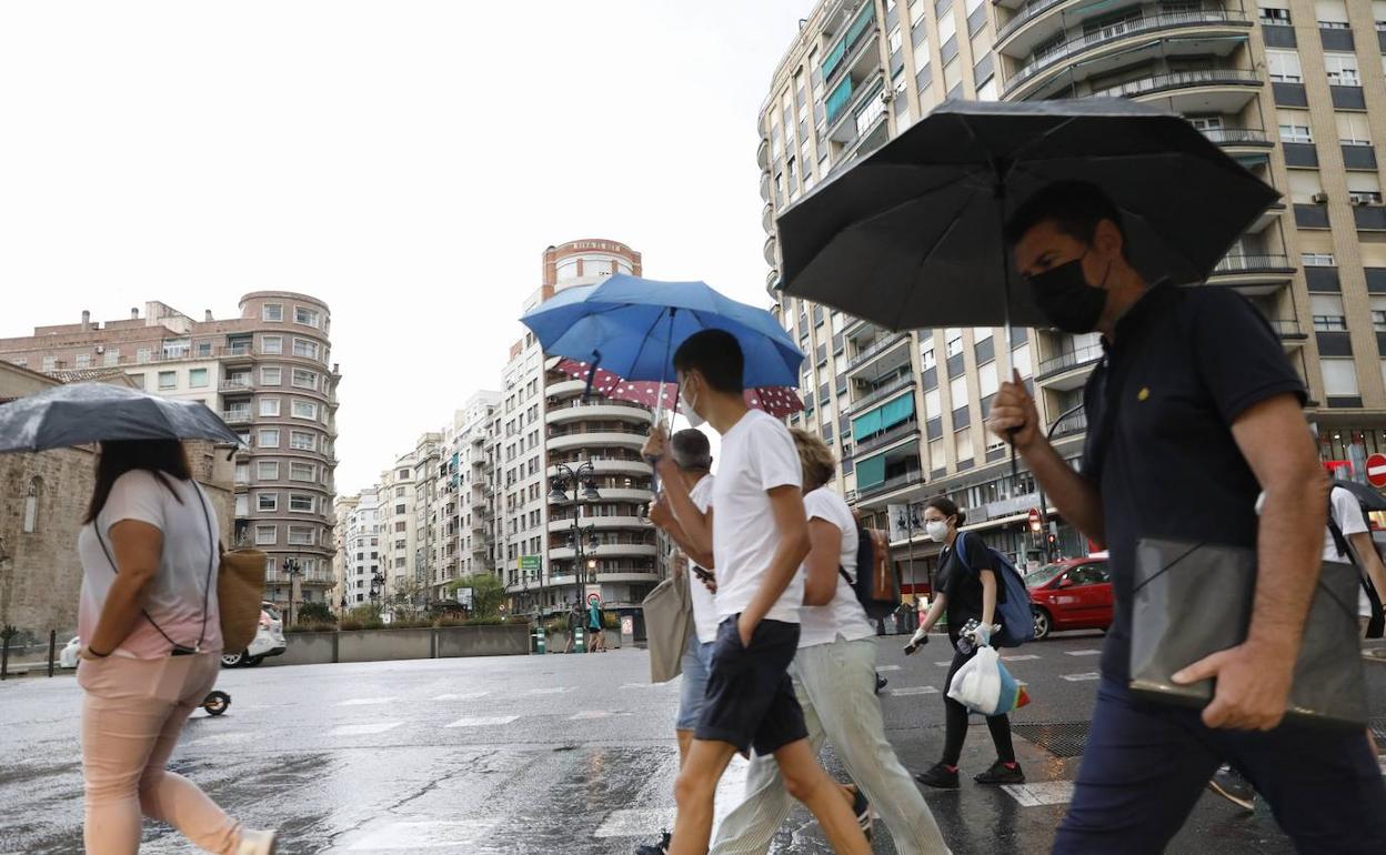 Lluvia en Valencia.