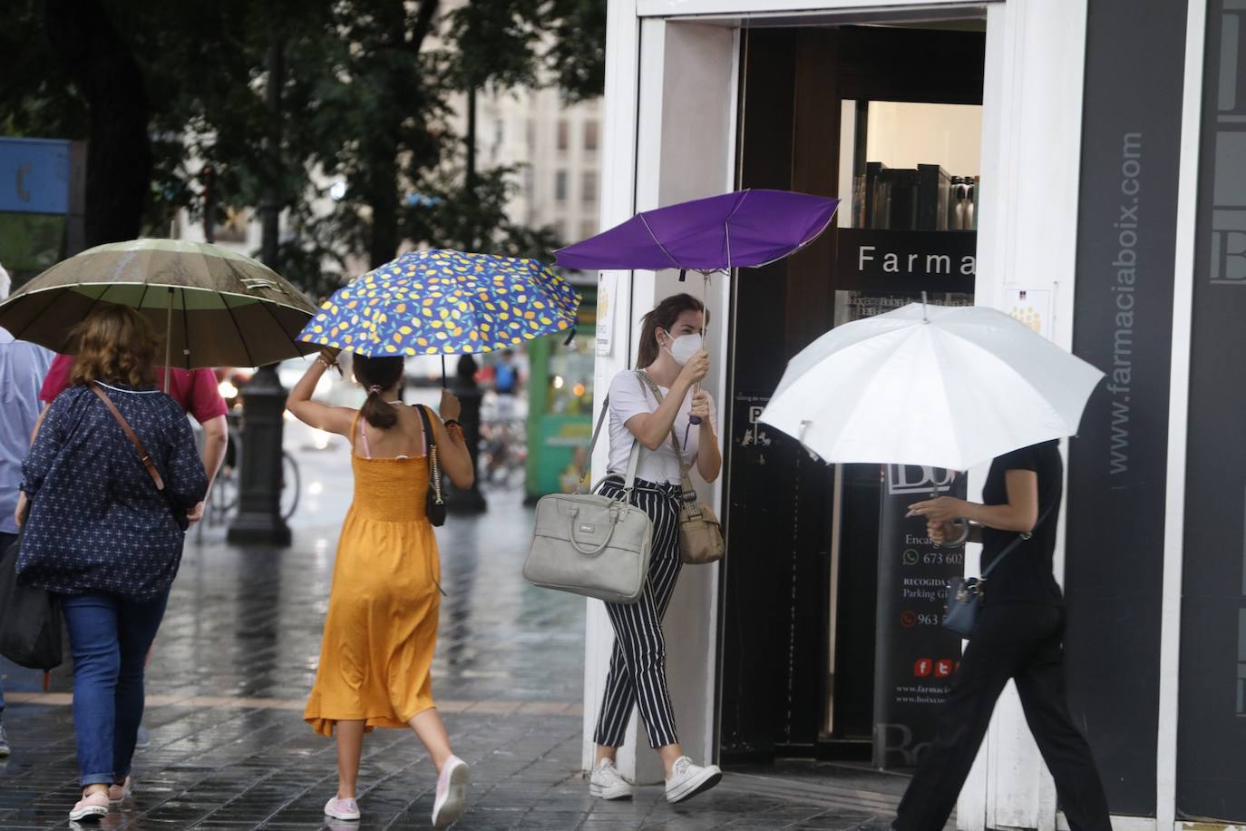 La lluvia ha golpeado a la Comunitat desde primera hora del lunes, con fuertes lluvias que han protagonizado la primera tormenta del verano. En algunos municipios han superado los 60 litros por metro cuadrado. 