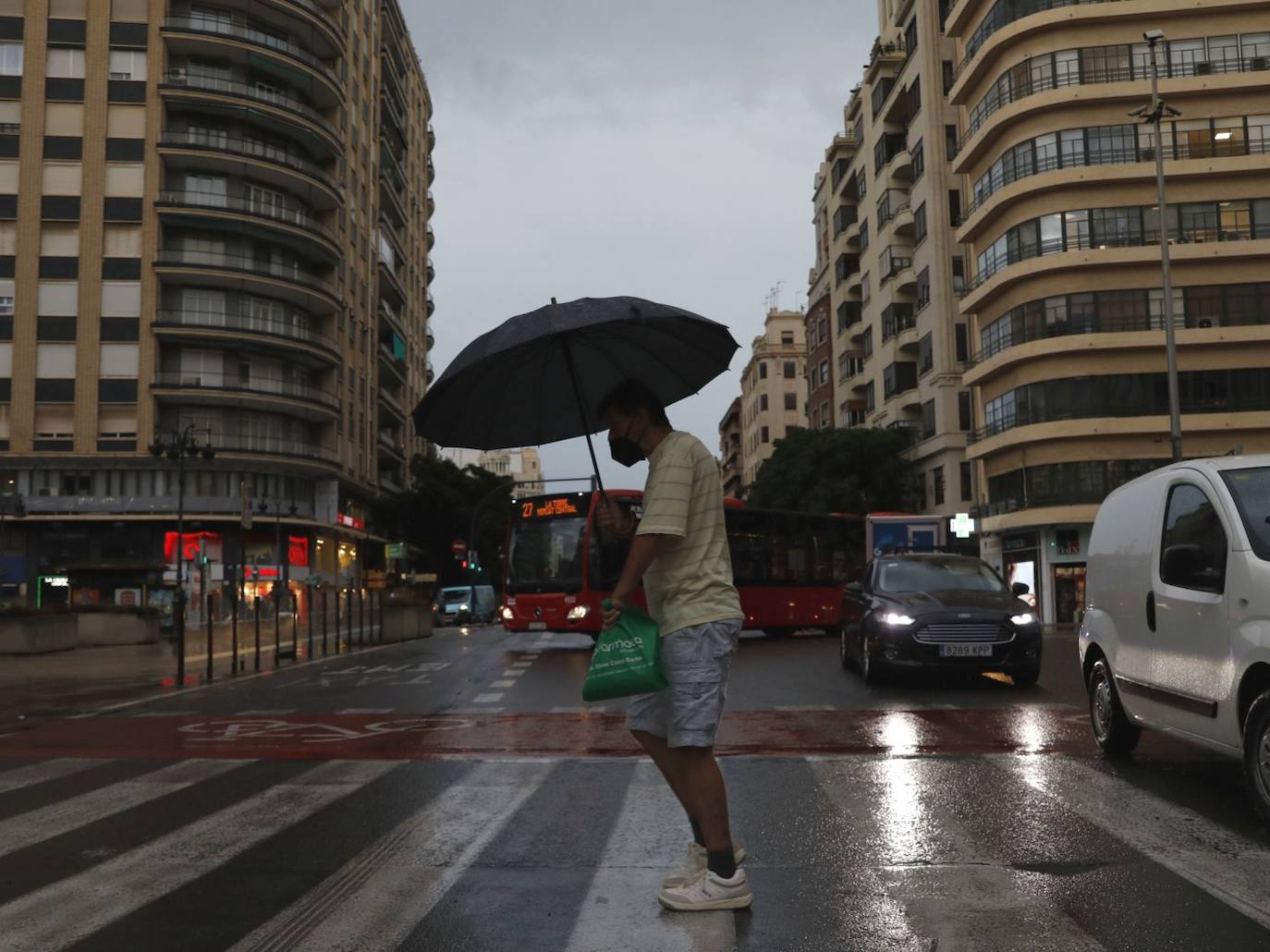 Lluvia en Valencia. 