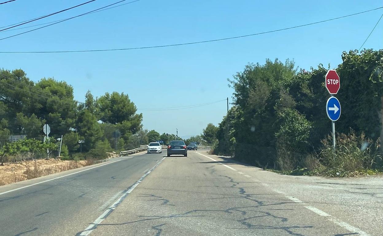 La curva de conocida como Peones Camineros en la carretera de Montserrat. 