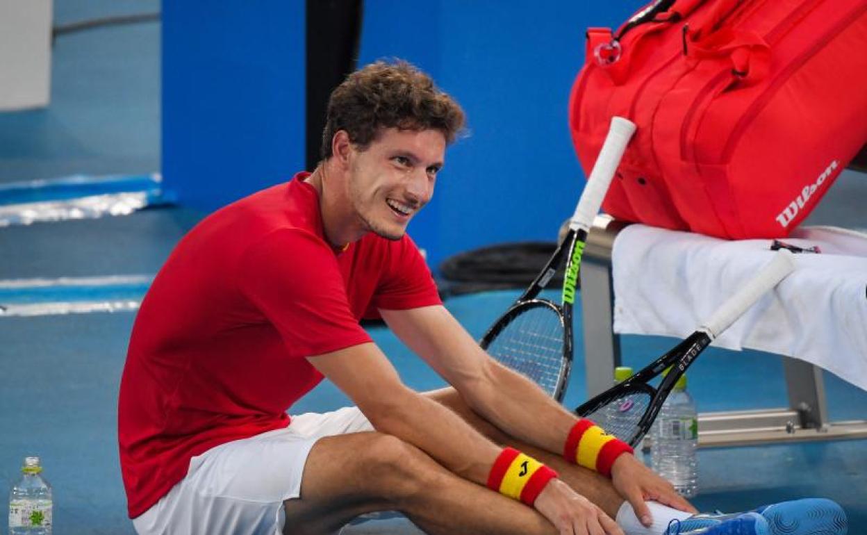 Pablo Carreño, tras conquistar el bronce. 