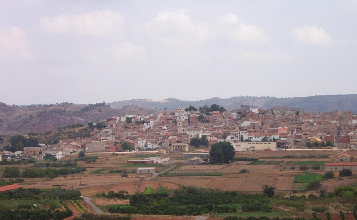 Vista general del término municipal de Chella, donde se proyecta una planta fotovoltaica. 