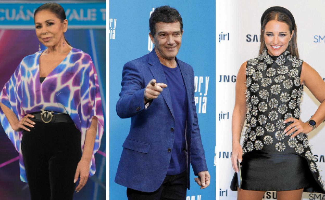 Isabel Pantoja, Antonio Banderas y Paula Echevarría.