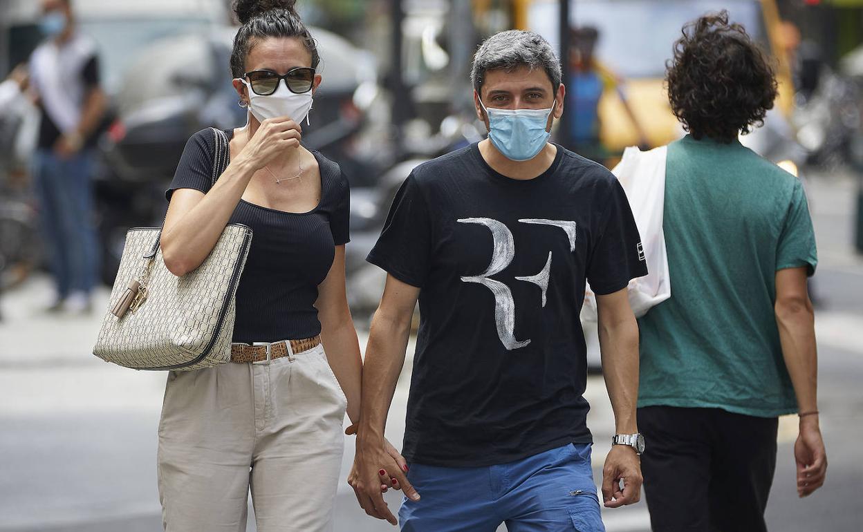 Vecinos en la ciudad de Valencia.