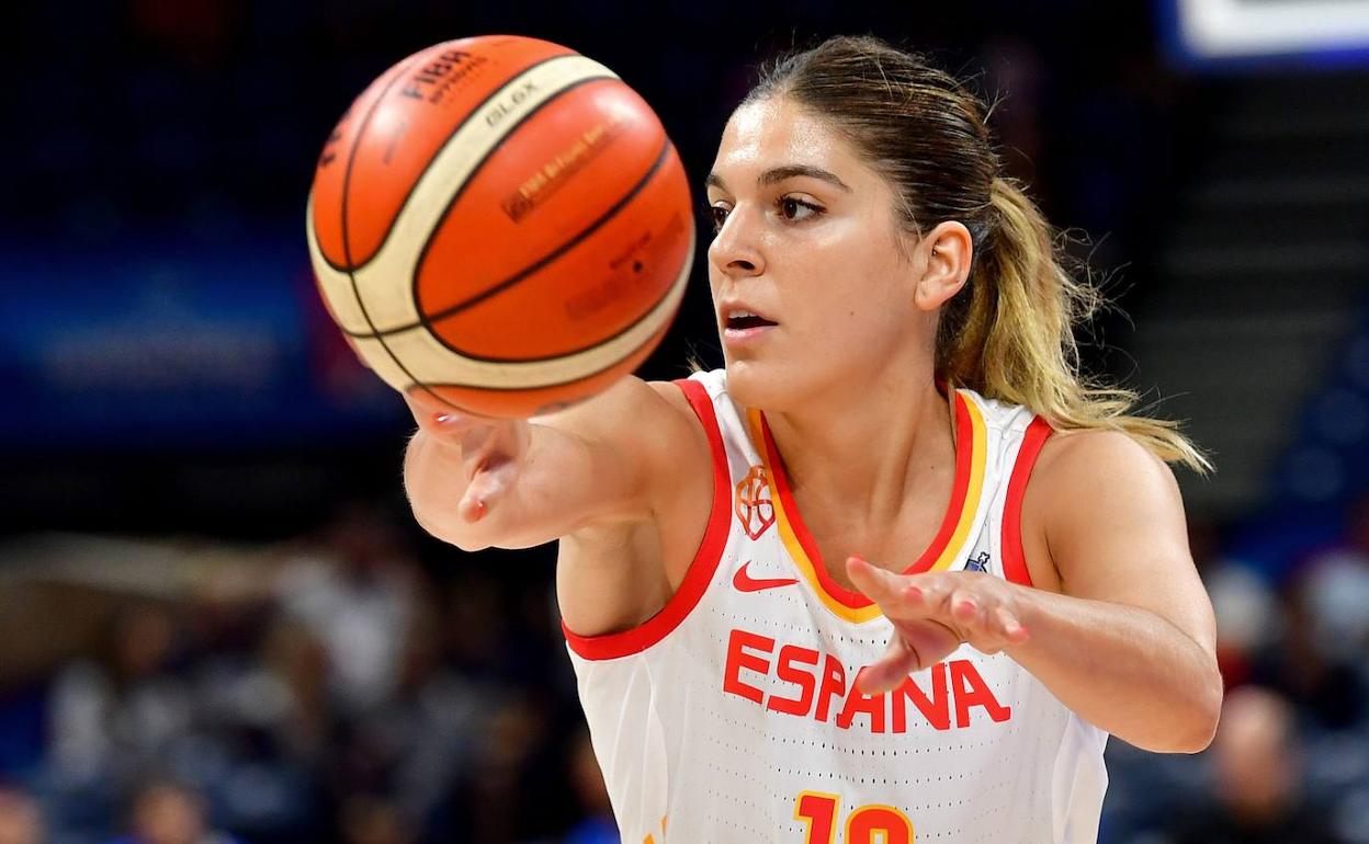 Marta Xargay, durante un partido con la selección. 