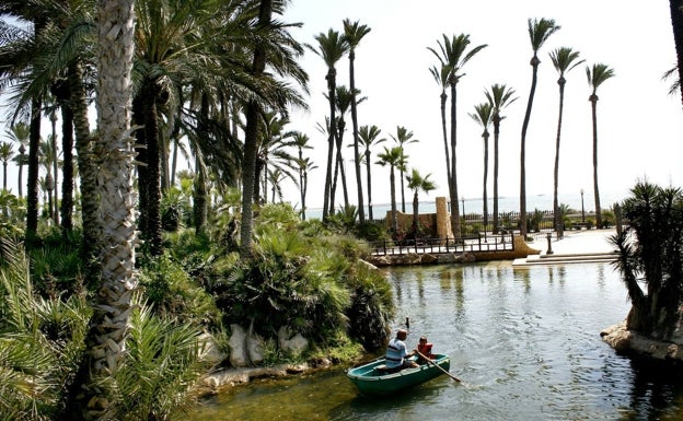 Imagen de archivo de las barcas en el lago de El Palmeral. 