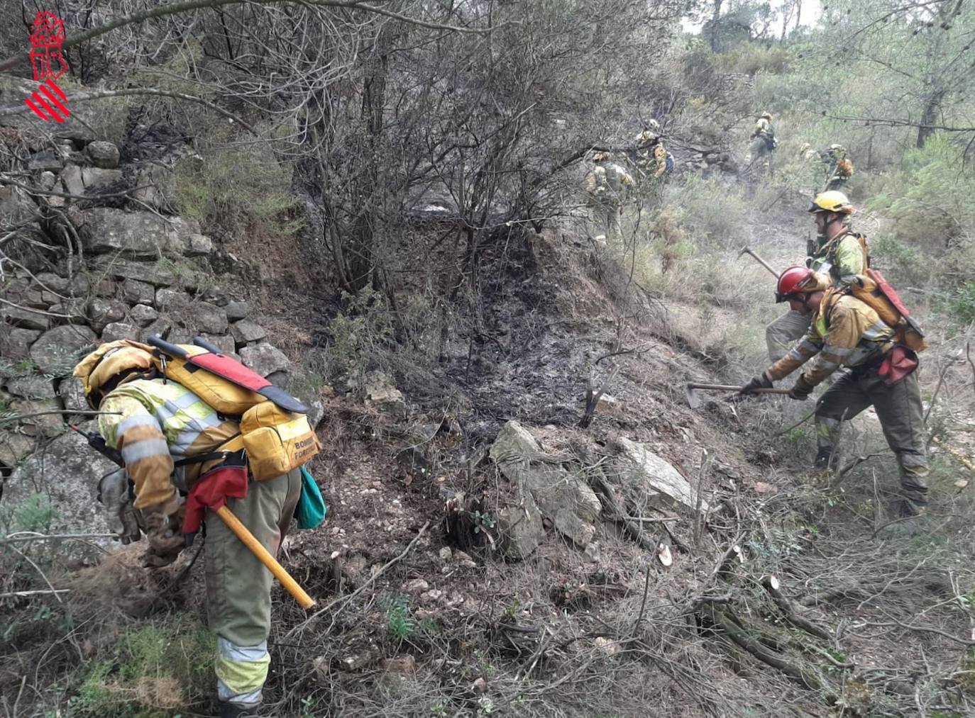 Un incendio afecta a la localidad castellonense de Azuébar desde última hora de la tare del sábado. Los efectivos trabajan para sofocar las llamas y los vecinos del municipio han sido desalojados por precaución.