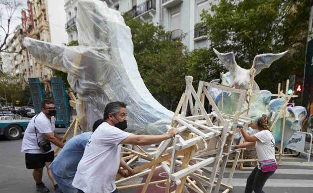 La lluvia amenaza este fin de semana la plantà de las Fallas de Valencia