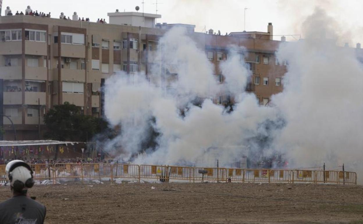 Mascletà de las Fallas 2021.