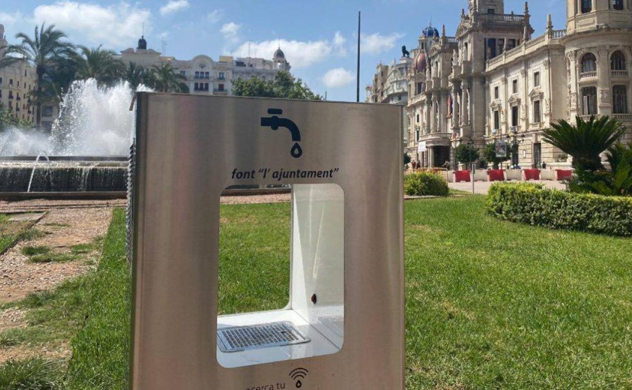 La Plaza del Ayuntamiento, uno de los puntos en el que se ubica una de las fuentes. 